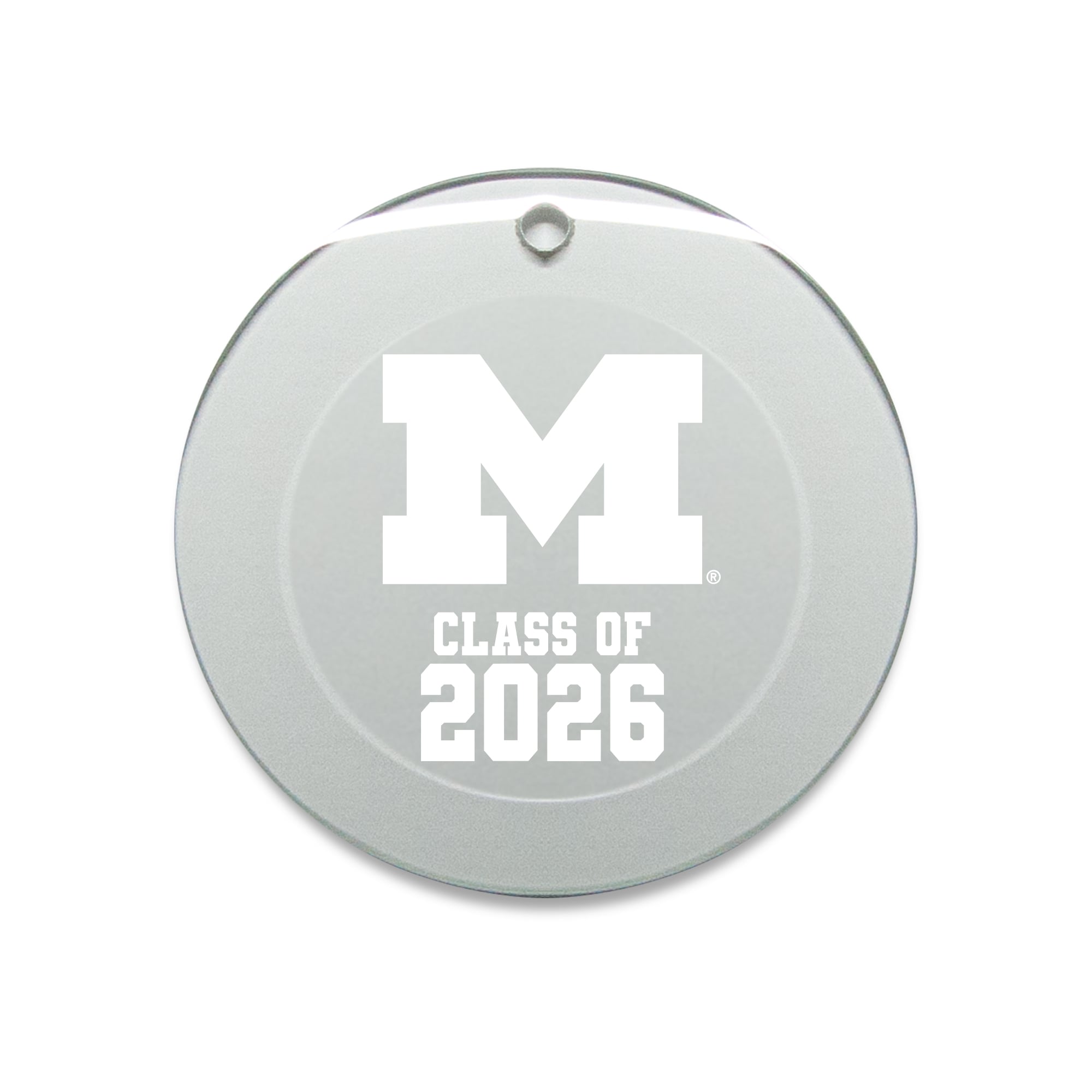 Jardine Michigan Wolverines 3.25" Class of 2026 Round Glass Ornament