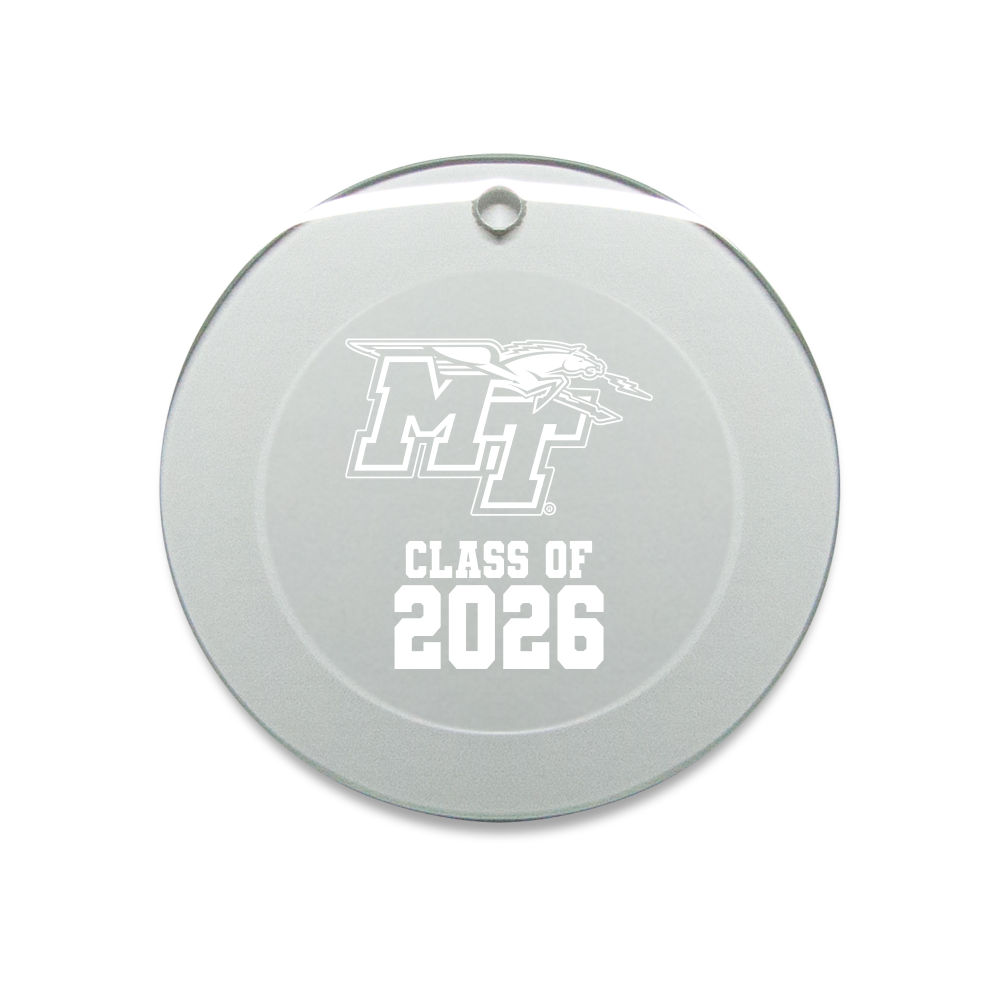 Jardine MTSU Blue Raiders 3.25" Class of 2026 Round Glass Ornament