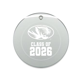 Jardine Missouri Tigers 3.25" Class of 2026 Round Glass Ornament