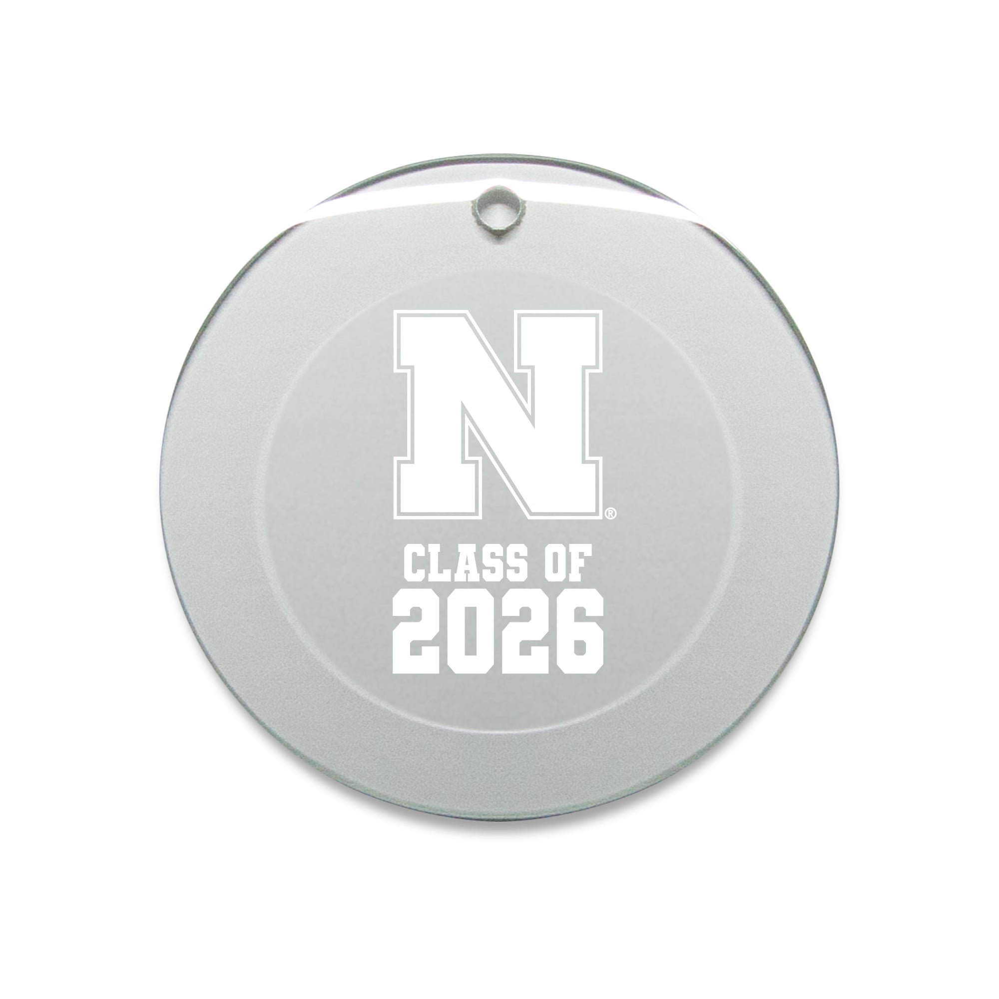 Jardine Nebraska Huskers 3.25" Class of 2026 Round Glass Ornament