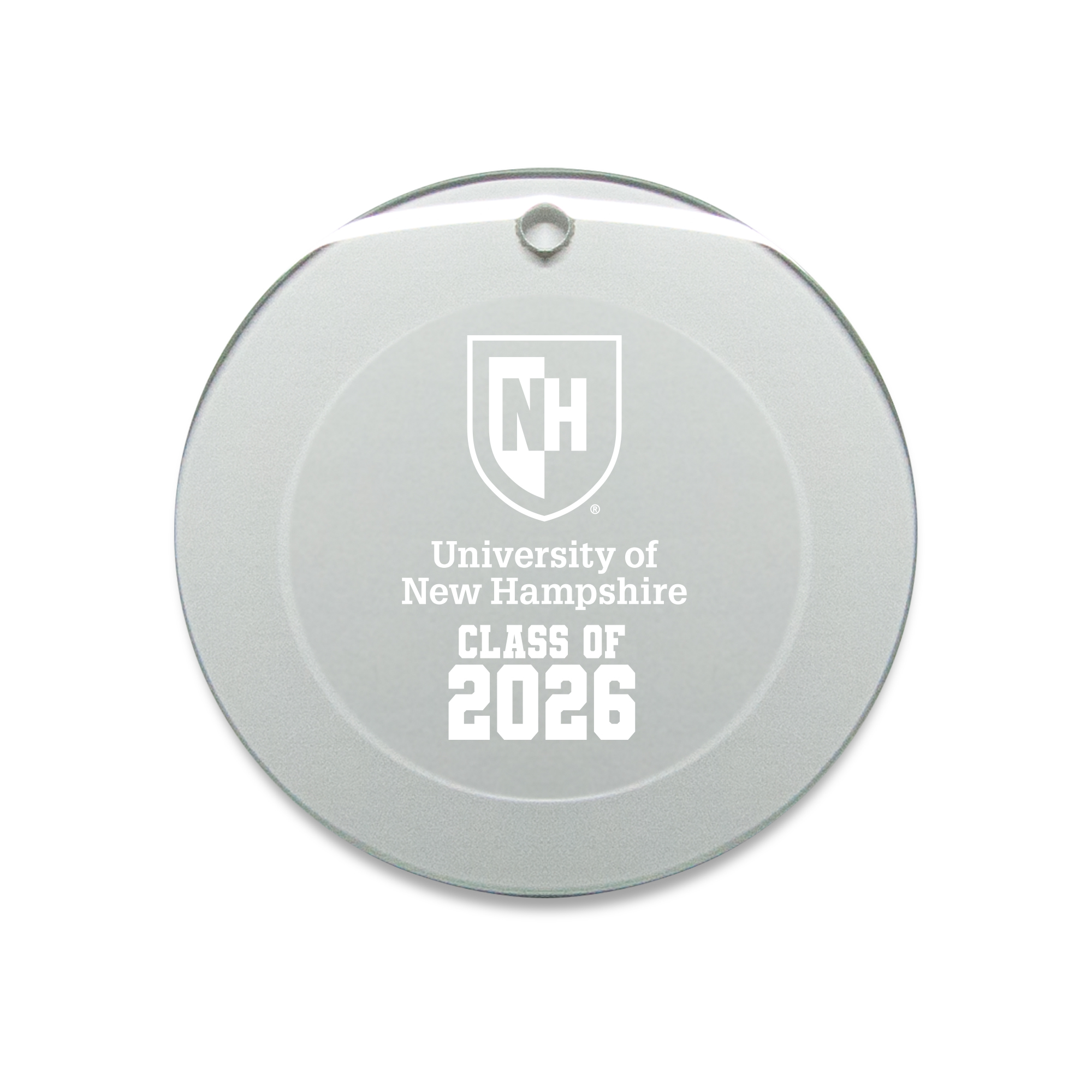 Jardine New Hampshire Wildcats 3.25" Class of 2026 Round Glass Ornament
