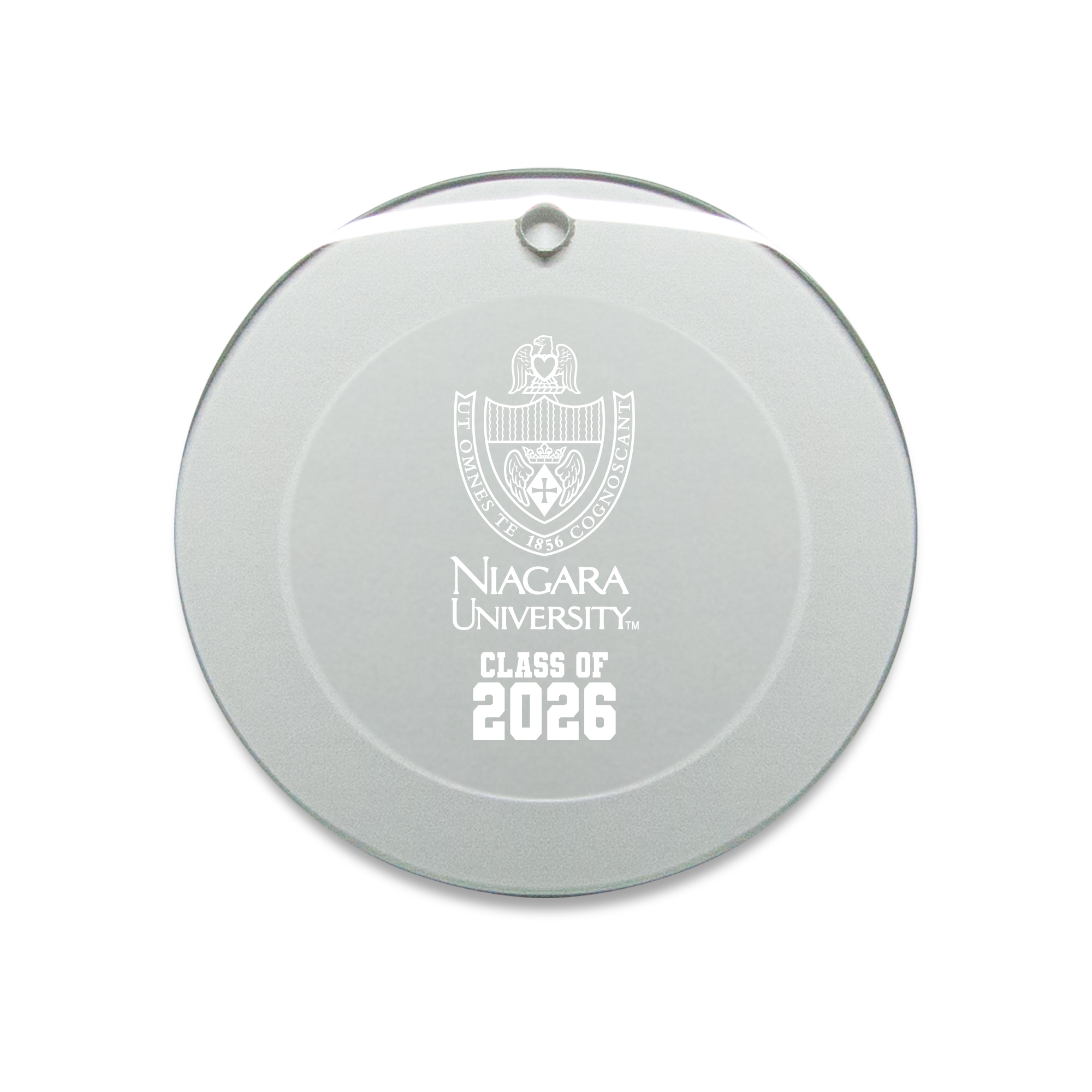 Jardine Niagara Purple Eagles 3.25" Class of 2026 Round Glass Ornament
