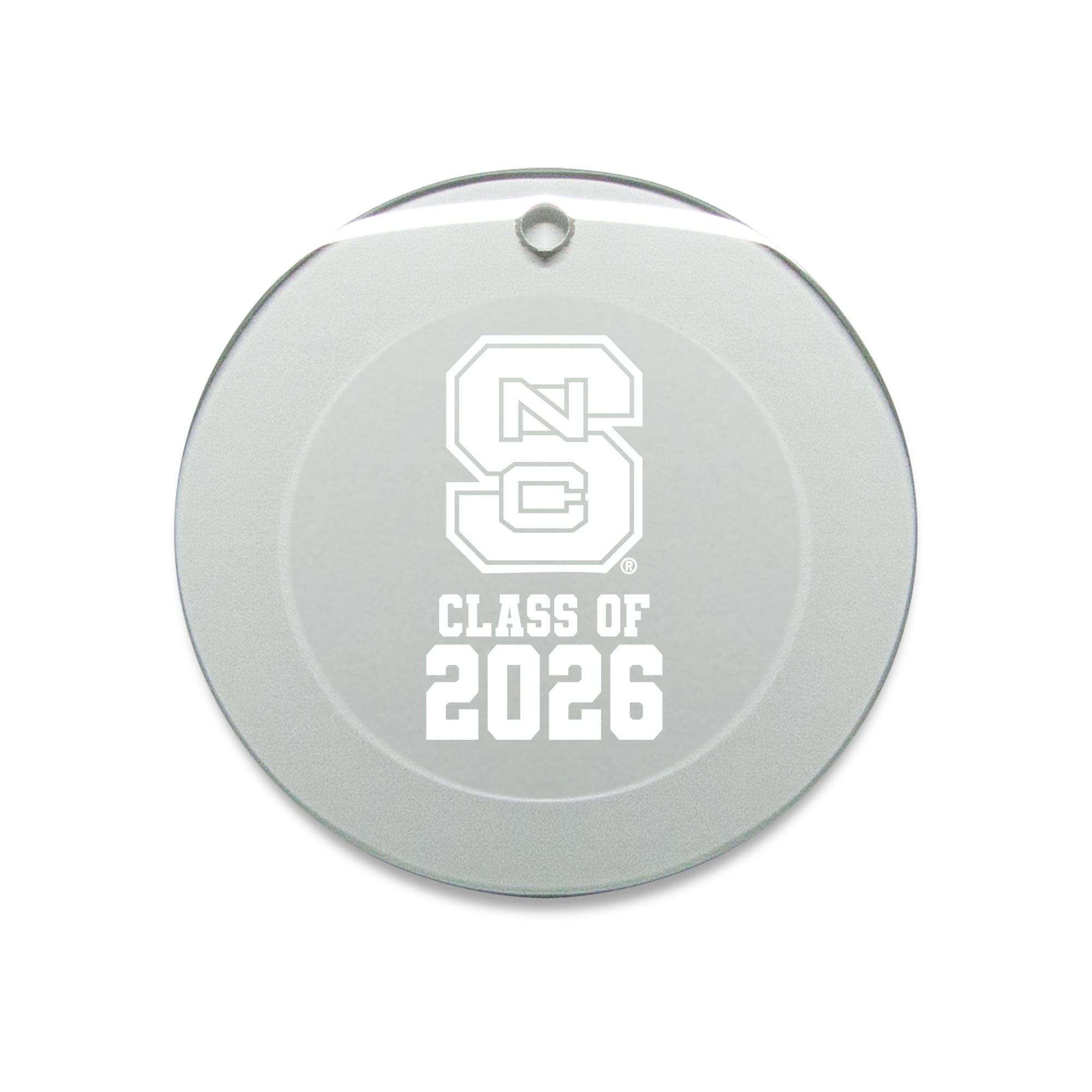 Jardine NC State Wolfpack 3.25" Class of 2026 Round Glass Ornament