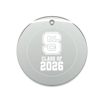 Jardine NC State Wolfpack 3.25" Class of 2026 Round Glass Ornament
