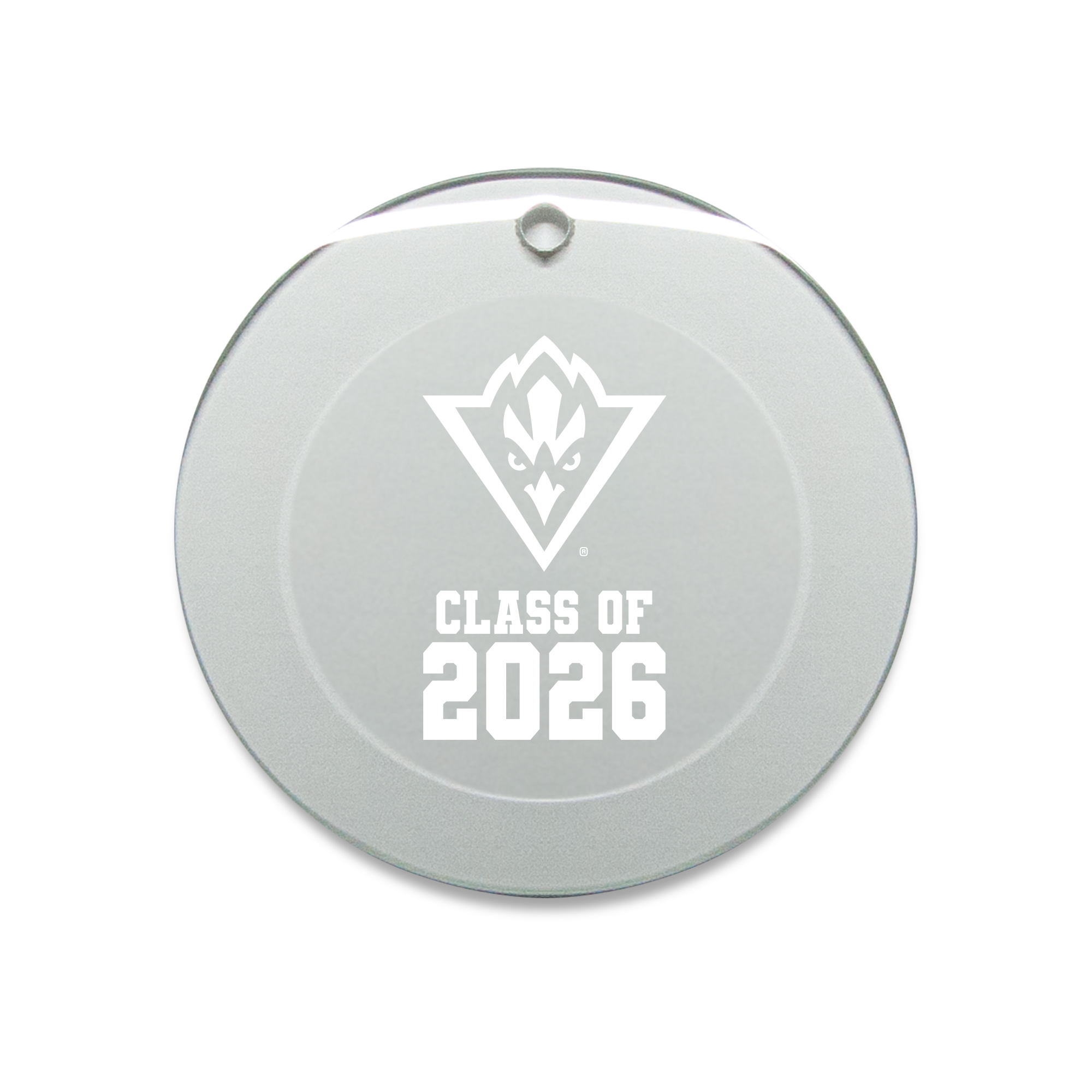 Jardine UNC Wilmington Seahawks 3.25" Class of 2026 Round Glass Ornament