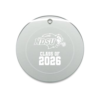 Jardine NDSU Bison 3.25" Class of 2026 Round Glass Ornament