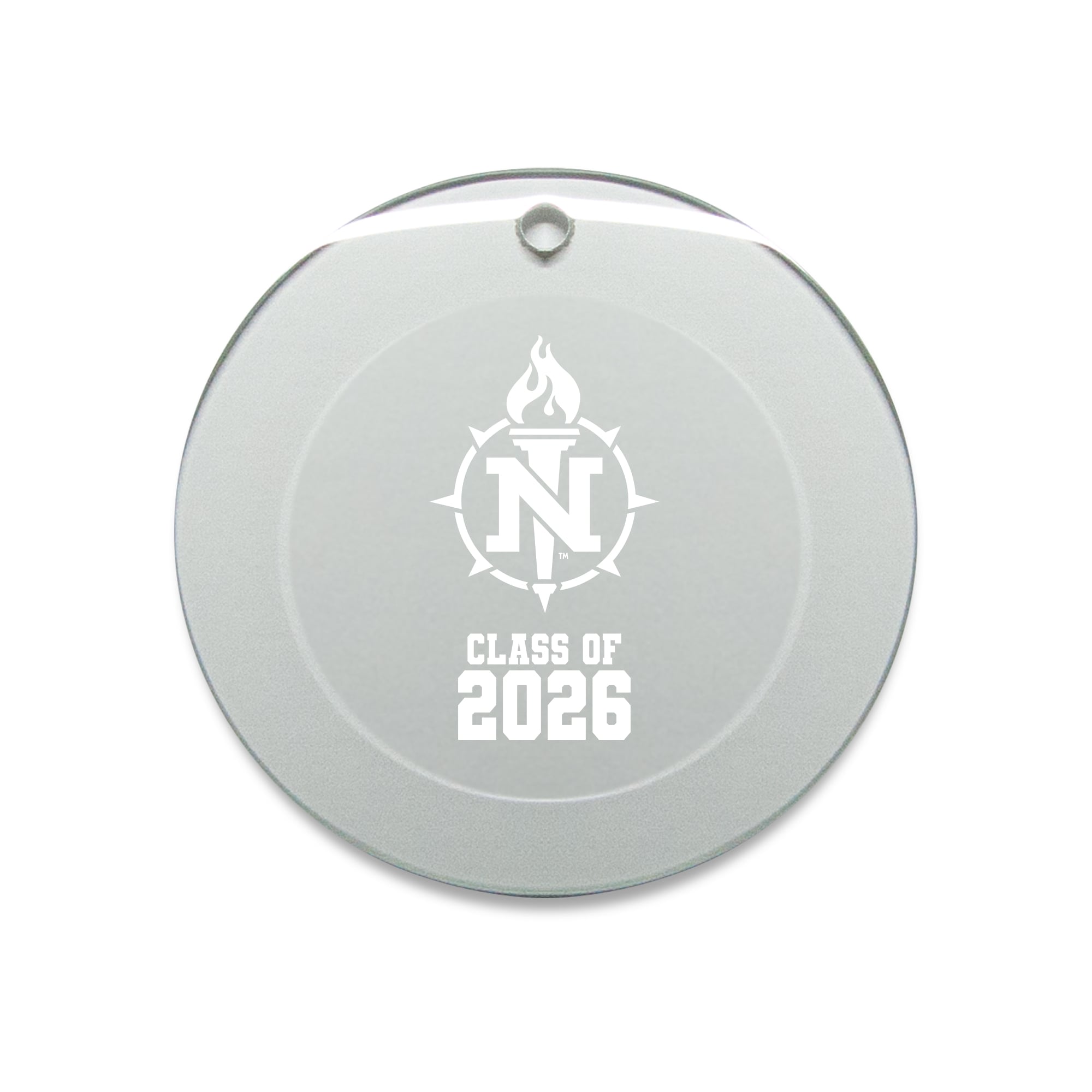 Jardine Northern Michigan Wildcats 3.25" Class of 2026 Round Glass Ornament