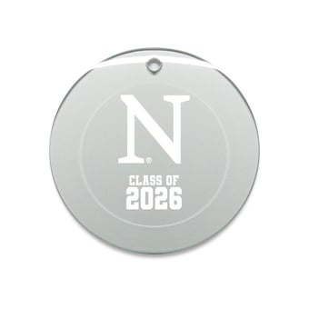 Jardine Northwestern Wildcats 3.25" Class of 2026 Round Glass Ornament