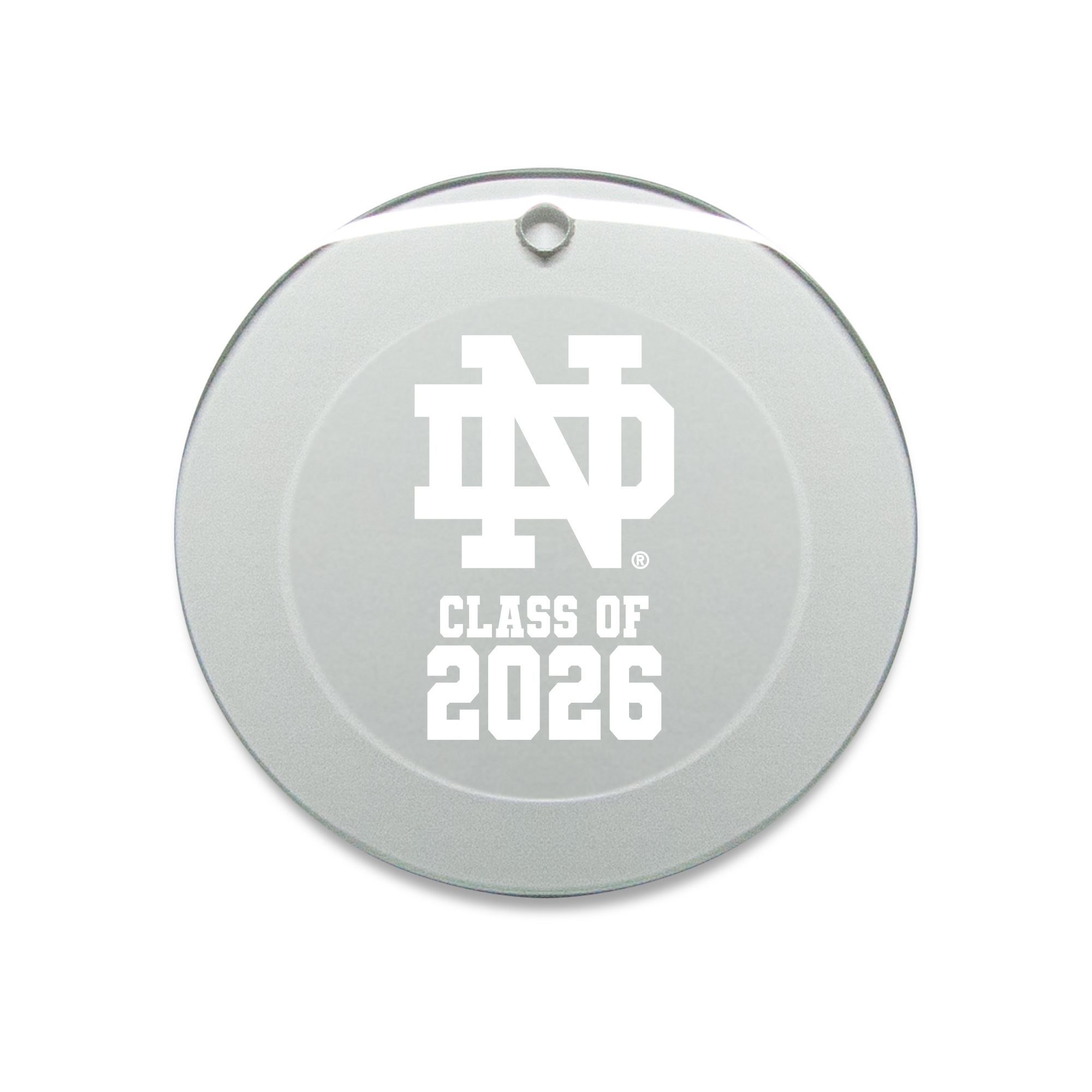 Jardine Notre Dame Fighting Irish 3.25" Class of 2026 Round Glass Ornament