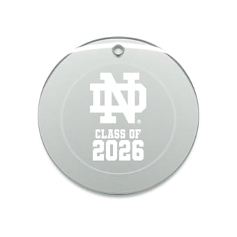 Jardine Notre Dame Fighting Irish 3.25" Class of 2026 Round Glass Ornament