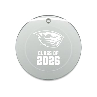 Jardine Oregon State Beavers 3.25" Class of 2026 Round Glass Ornament