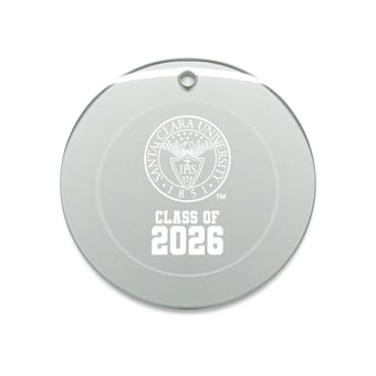 Jardine Santa Clara Broncos 3.25" Class of 2026 Round Glass Ornament