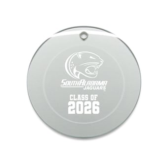 Jardine South Alabama Jaguars 3.25" Class of 2026 Round Glass Ornament