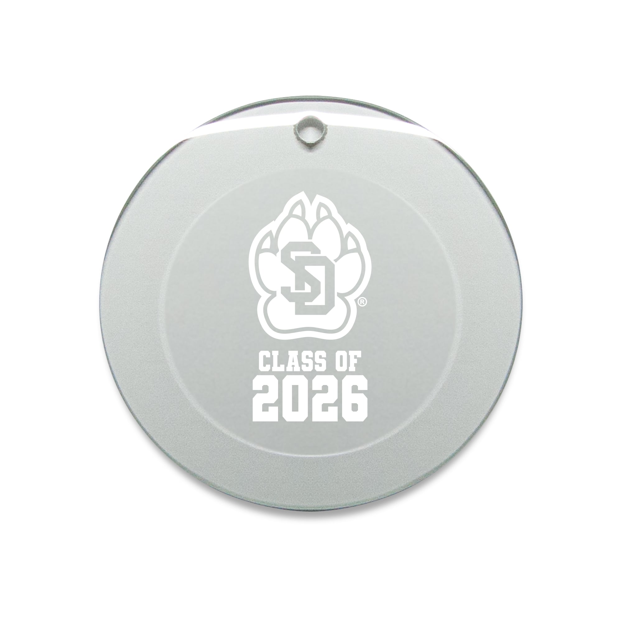 Jardine South Dakota Coyotes 3.25" Class of 2026 Round Glass Ornament