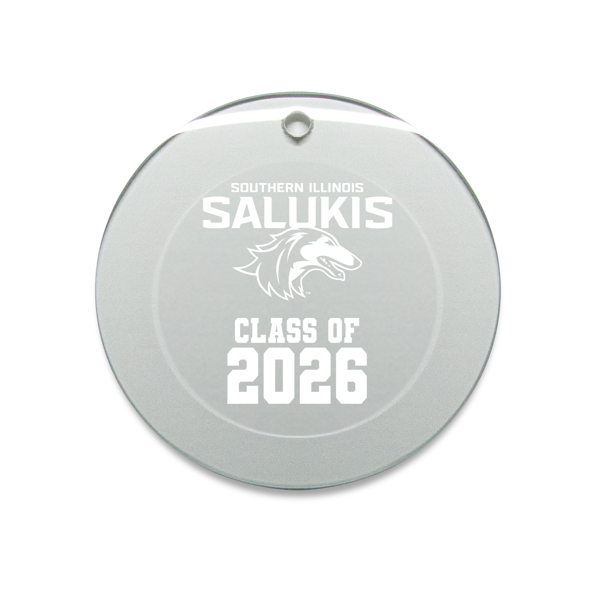 Jardine Southern Illinois Salukis 3.25" Class of 2026 Round Glass Ornament
