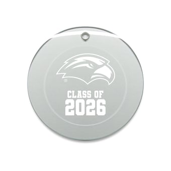 Jardine Southern Miss Golden Eagles 3.25" Class of 2026 Round Glass Ornament
