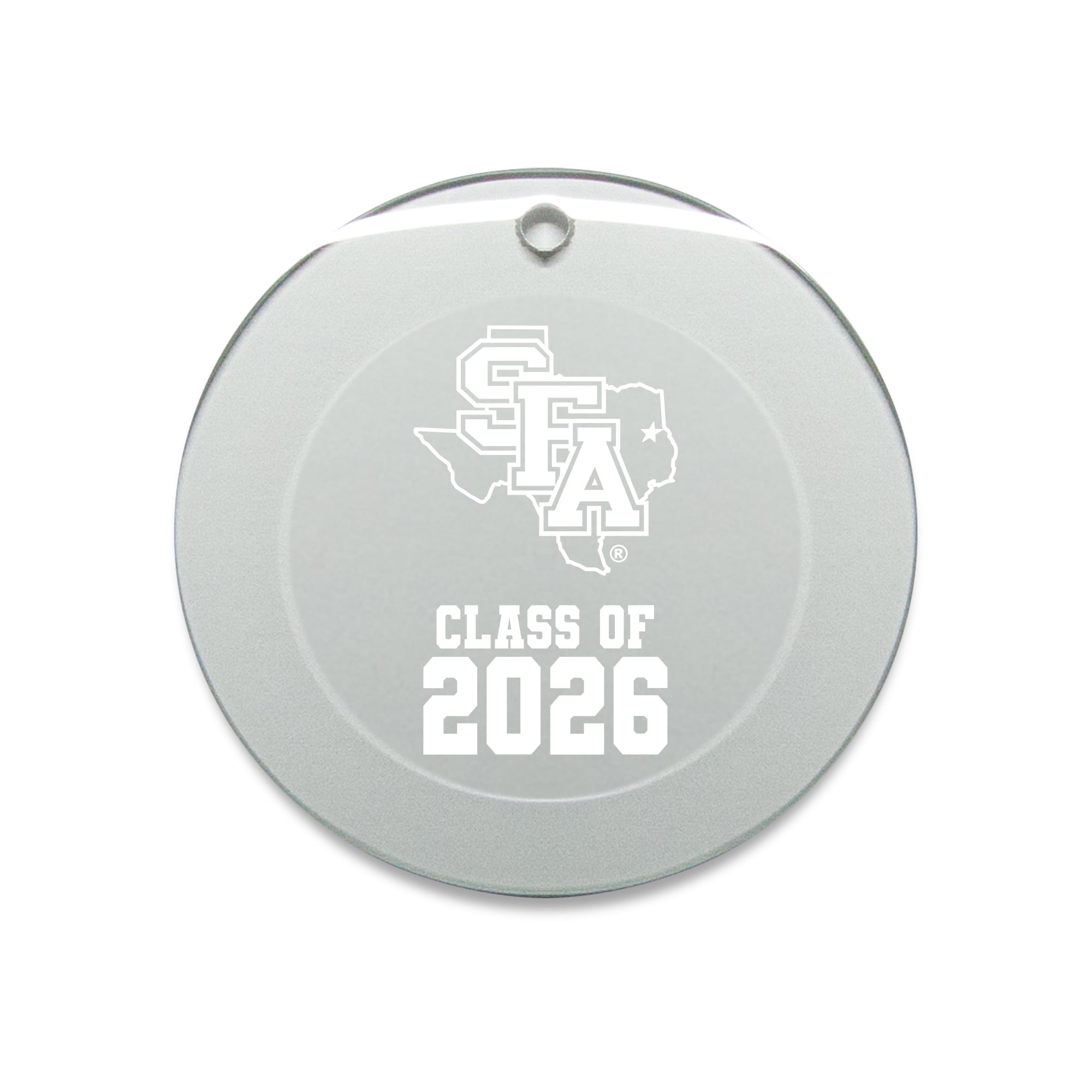 Jardine Stephen F Austin Lumberjacks 3.25" Class of 2026 Round Glass Ornament