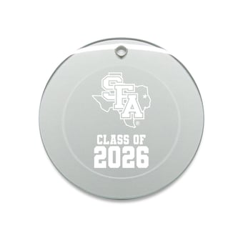 Jardine Stephen F Austin Lumberjacks 3.25" Class of 2026 Round Glass Ornament