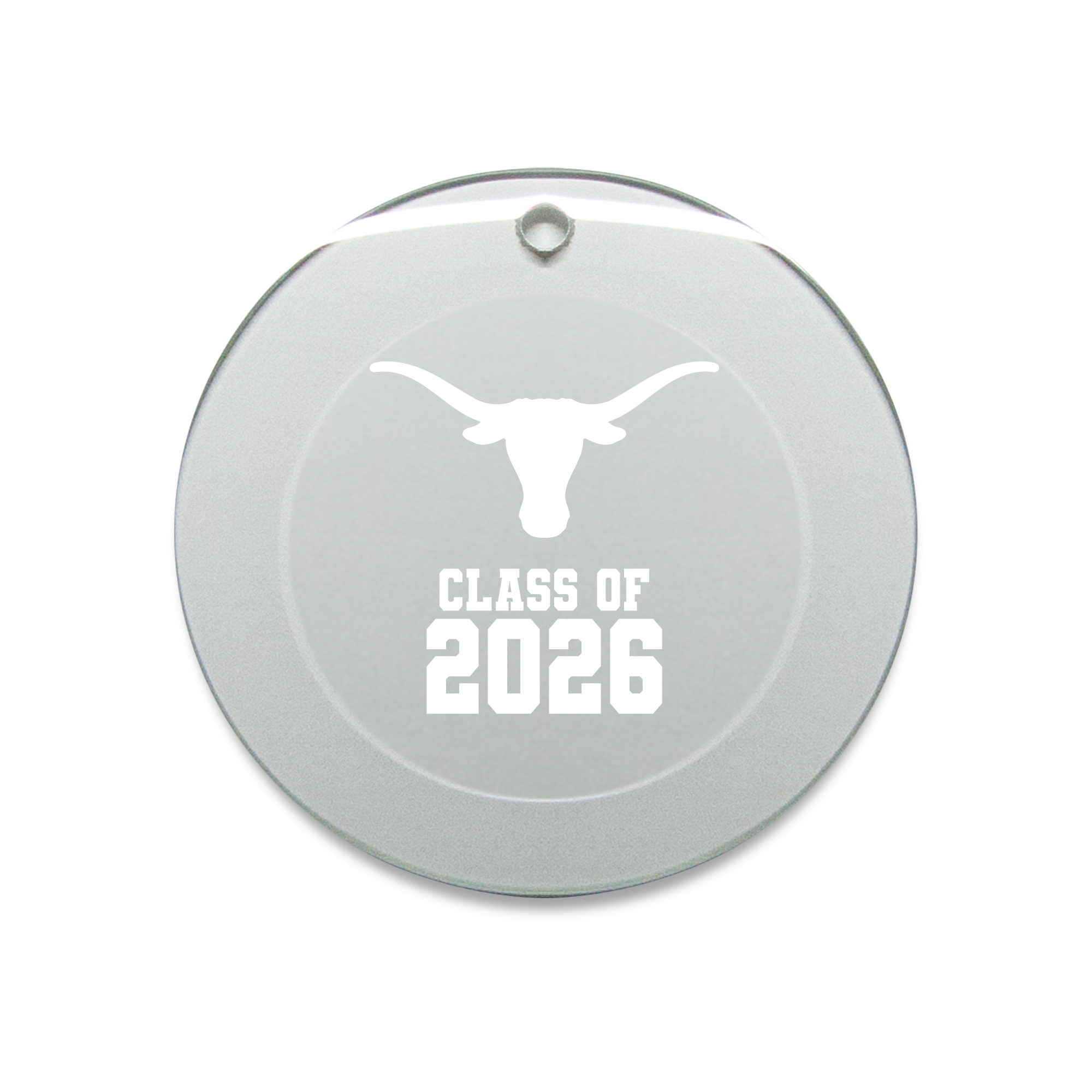 Jardine Texas Longhorns 3.25" Class of 2026 Round Glass Ornament