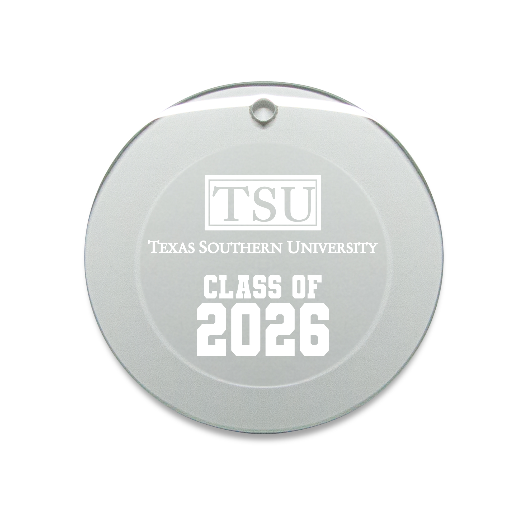 Jardine Texas Southern Tigers 3.25" Class of 2026 Round Glass Ornament