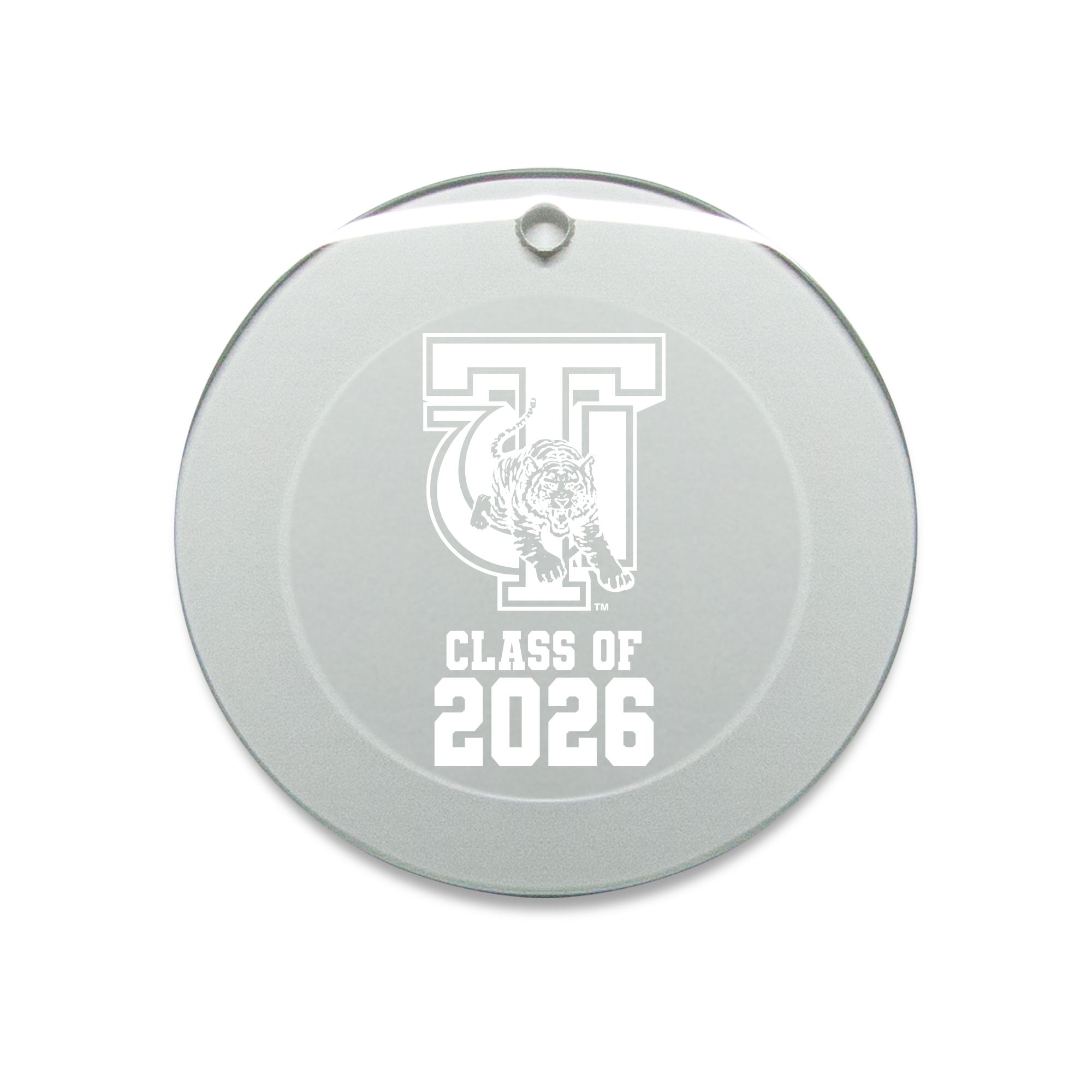 Jardine Tuskegee Golden Tigers 3.25" Class of 2026 Round Glass Ornament