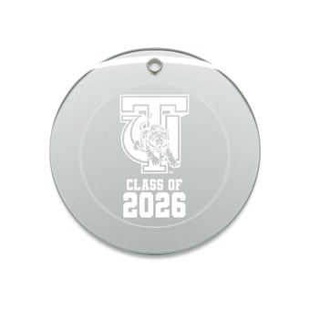 Jardine Tuskegee Golden Tigers 3.25" Class of 2026 Round Glass Ornament