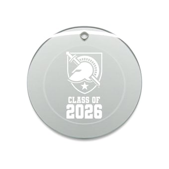 Jardine Army Black Knights 3.25" Class of 2026 Round Glass Ornament
