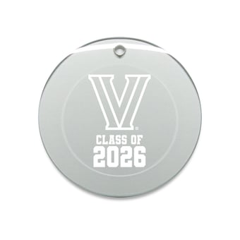 Jardine Villanova Wildcats 3.25" Class of 2026 Round Glass Ornament