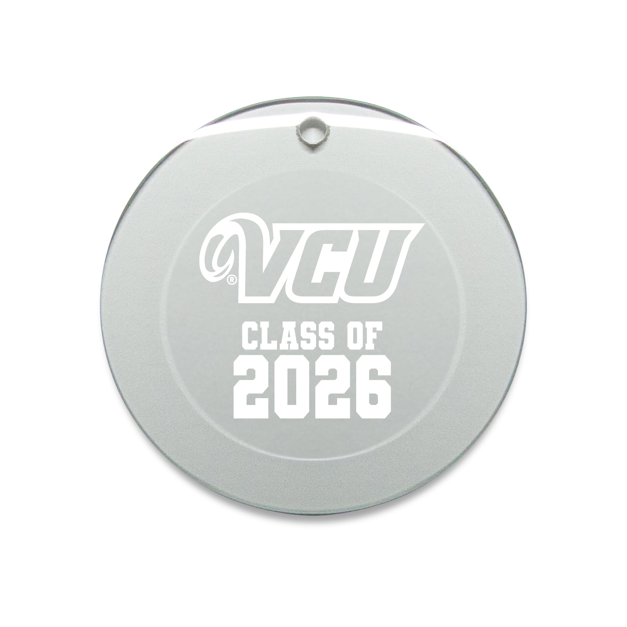Jardine VCU Rams 3.25" Class of 2026 Round Glass Ornament
