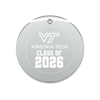 Jardine Virginia Tech Hokies 3.25" Class of 2026 Round Glass Ornament