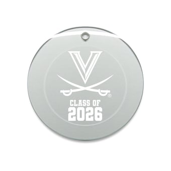Jardine Virginia Cavaliers 3.25" Class of 2026 Round Glass Ornament