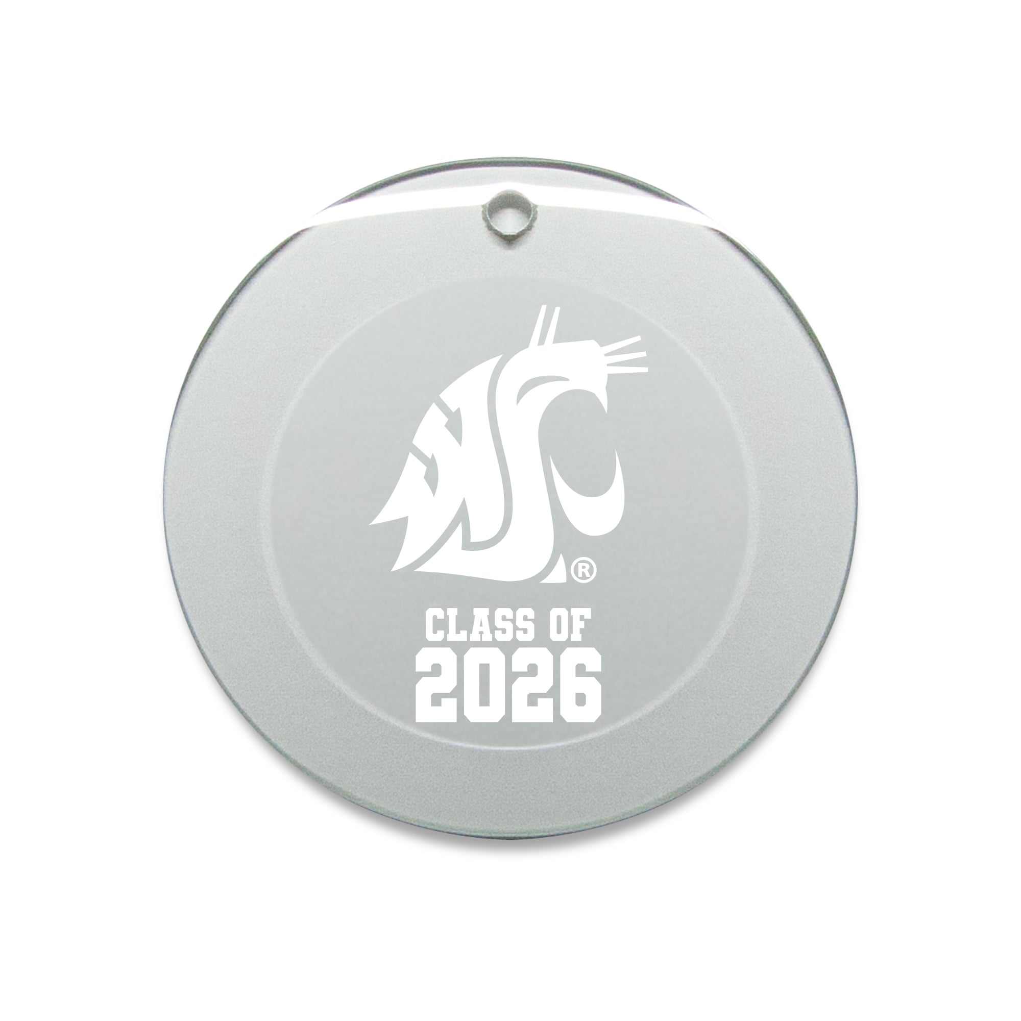 Jardine Washington State Cougars 3.25" Class of 2026 Round Glass Ornament