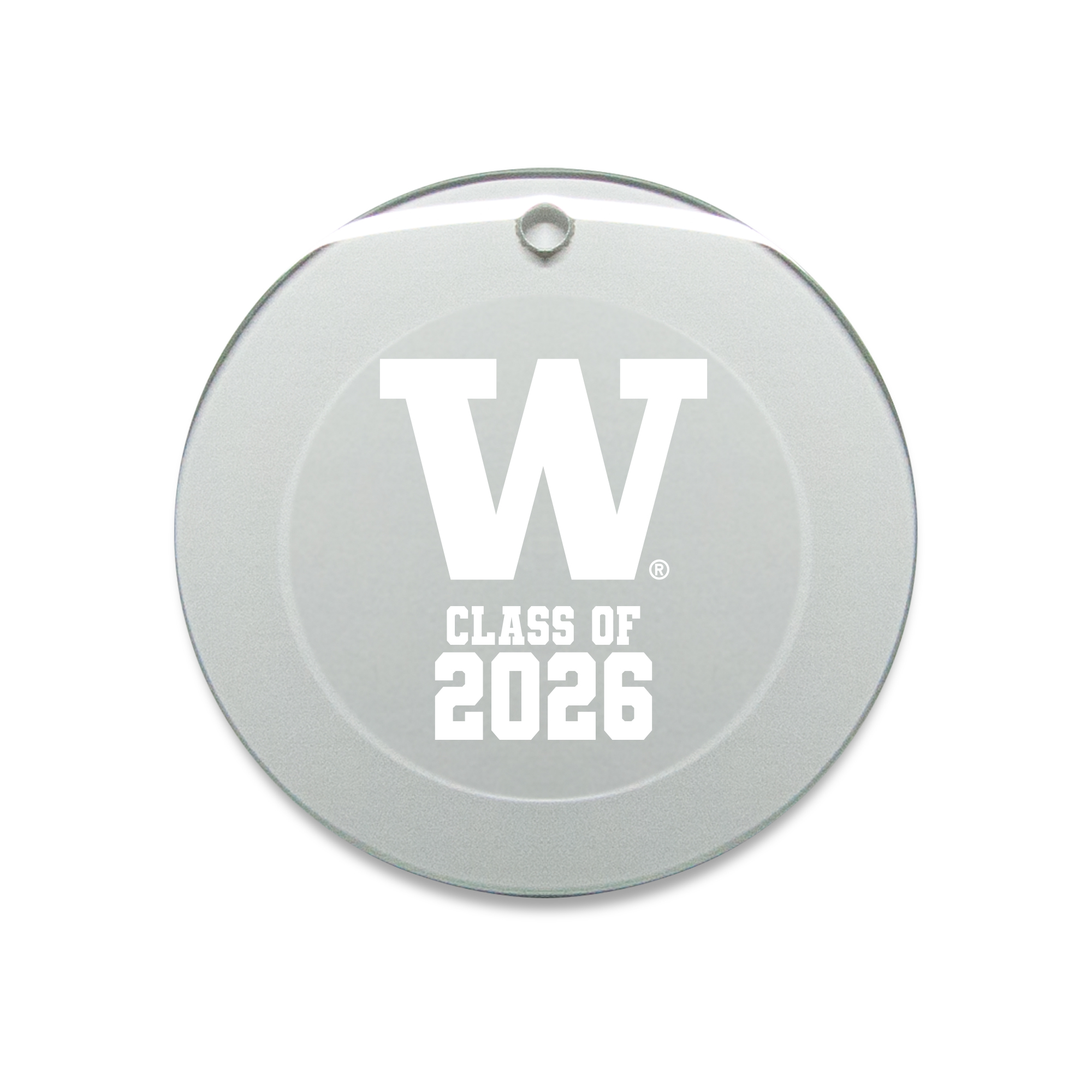 Jardine Washington Huskies 3.25" Class of 2026 Round Glass Ornament