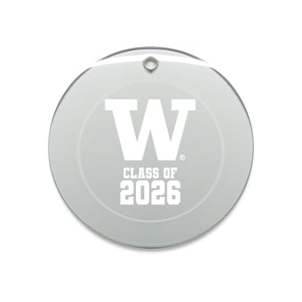 Jardine Washington Huskies 3.25" Class of 2026 Round Glass Ornament