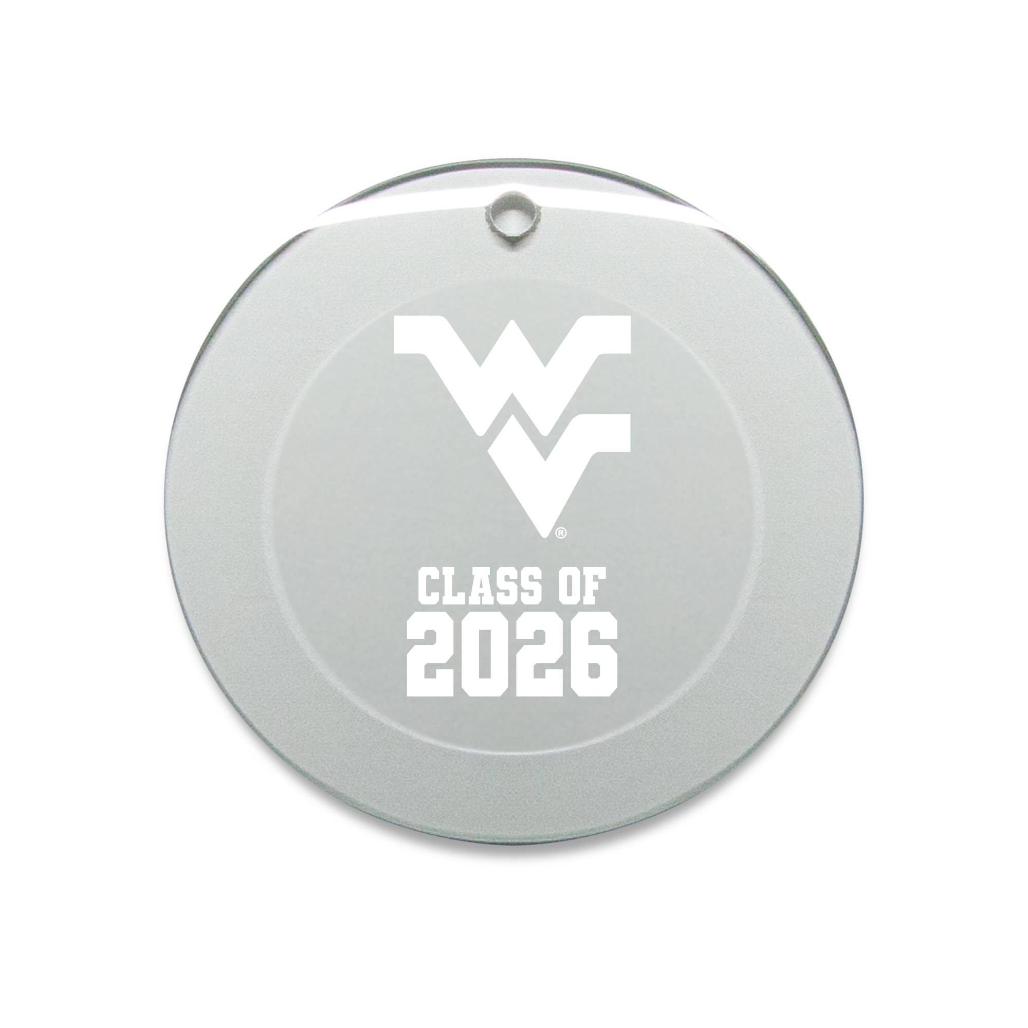 Jardine West Virginia Mountaineers 3.25" Class of 2026 Round Glass Ornament