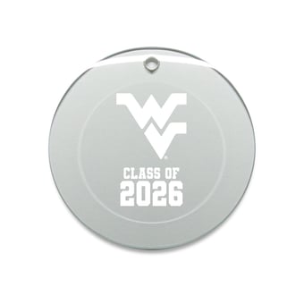 Jardine West Virginia Mountaineers 3.25" Class of 2026 Round Glass Ornament