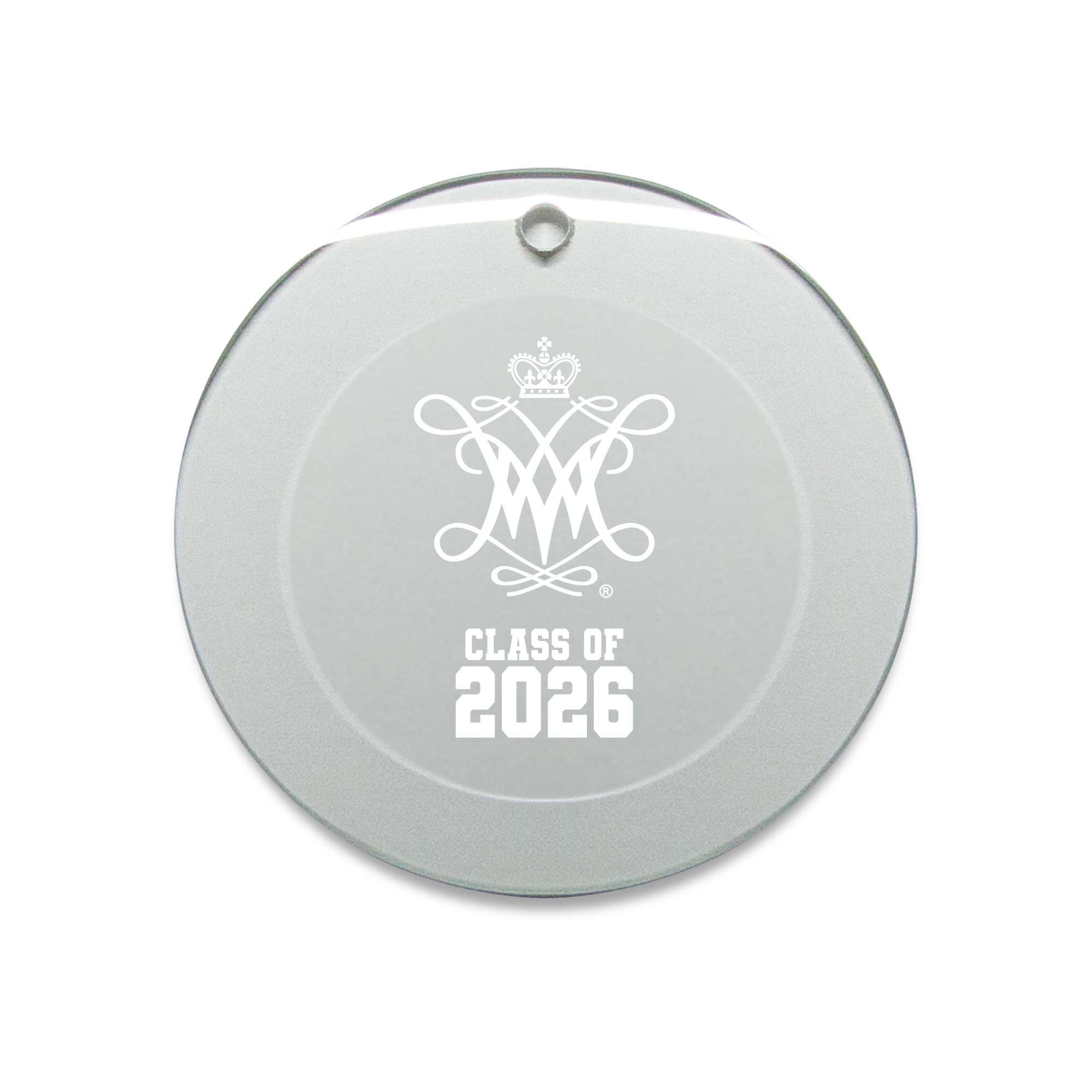 Jardine William & Mary Tribe 3.25" Class of 2026 Round Glass Ornament