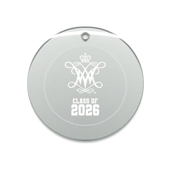 Jardine William & Mary Tribe 3.25" Class of 2026 Round Glass Ornament