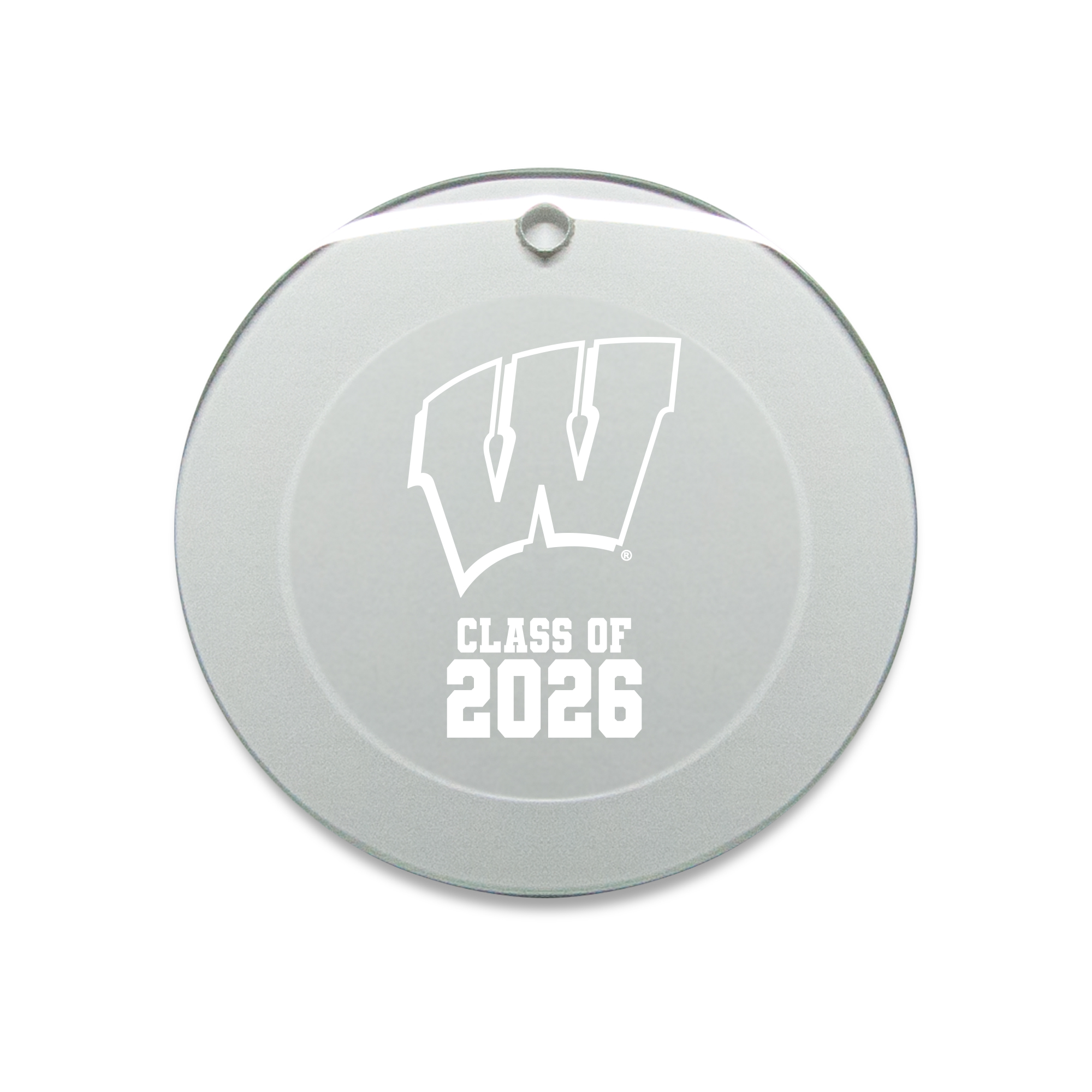 Jardine Wisconsin Badgers 3.25" Class of 2026 Round Glass Ornament