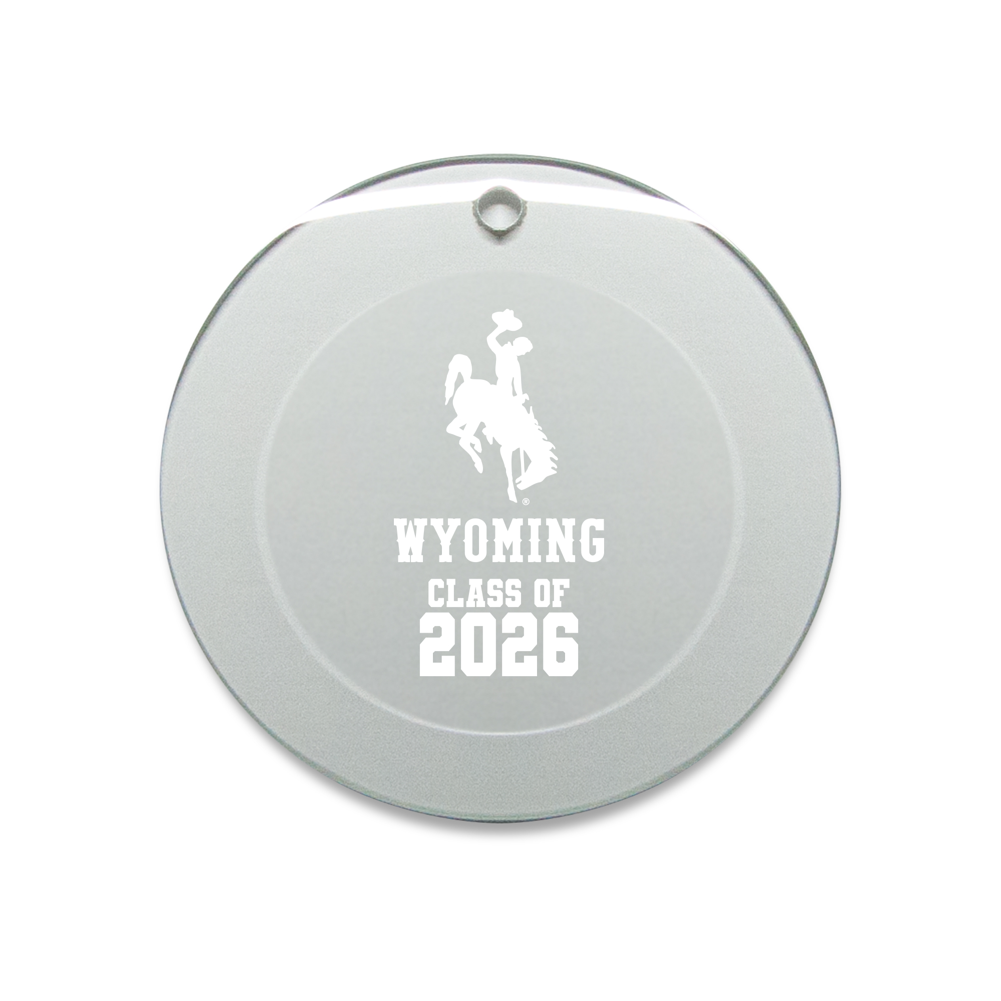 Jardine Wyoming Cowboys 3.25" Class of 2026 Round Glass Ornament
