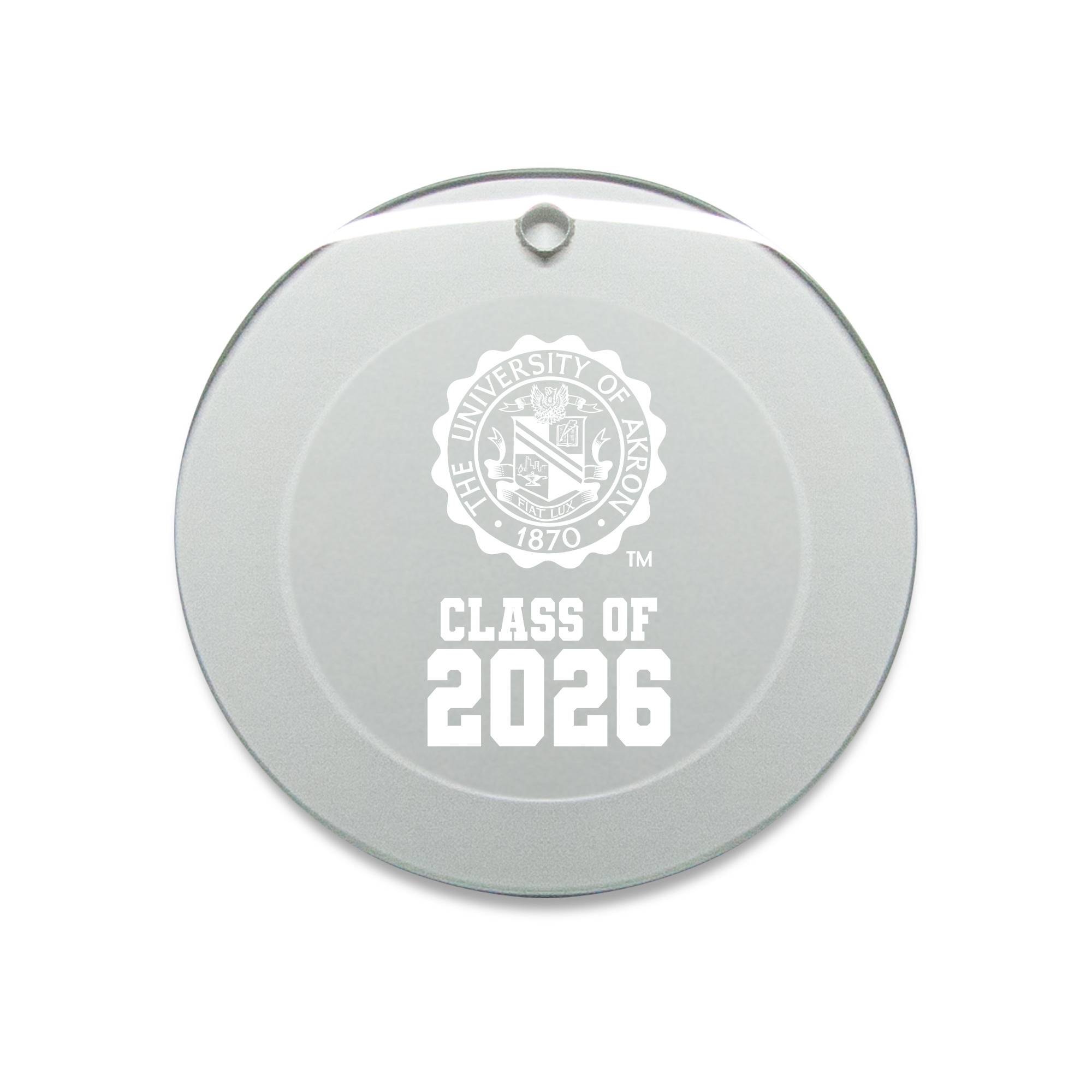 Jardine Akron Zips 3.25" Class of 2026 Round Glass Ornament