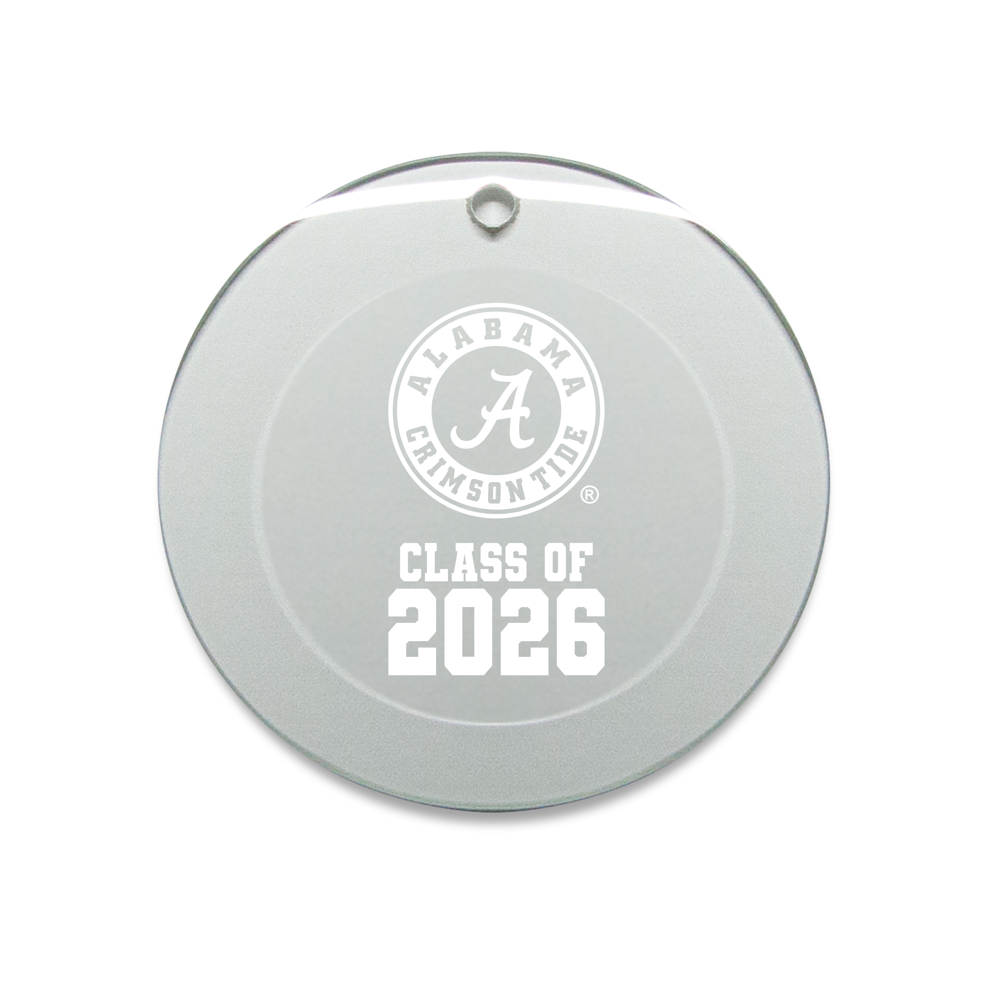 Jardine Alabama Crimson Tide 3.25" Class of 2026 Round Glass Ornament