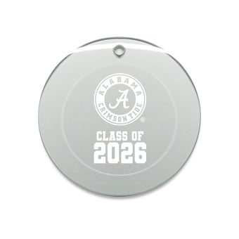 Jardine Alabama Crimson Tide 3.25" Class of 2026 Round Glass Ornament