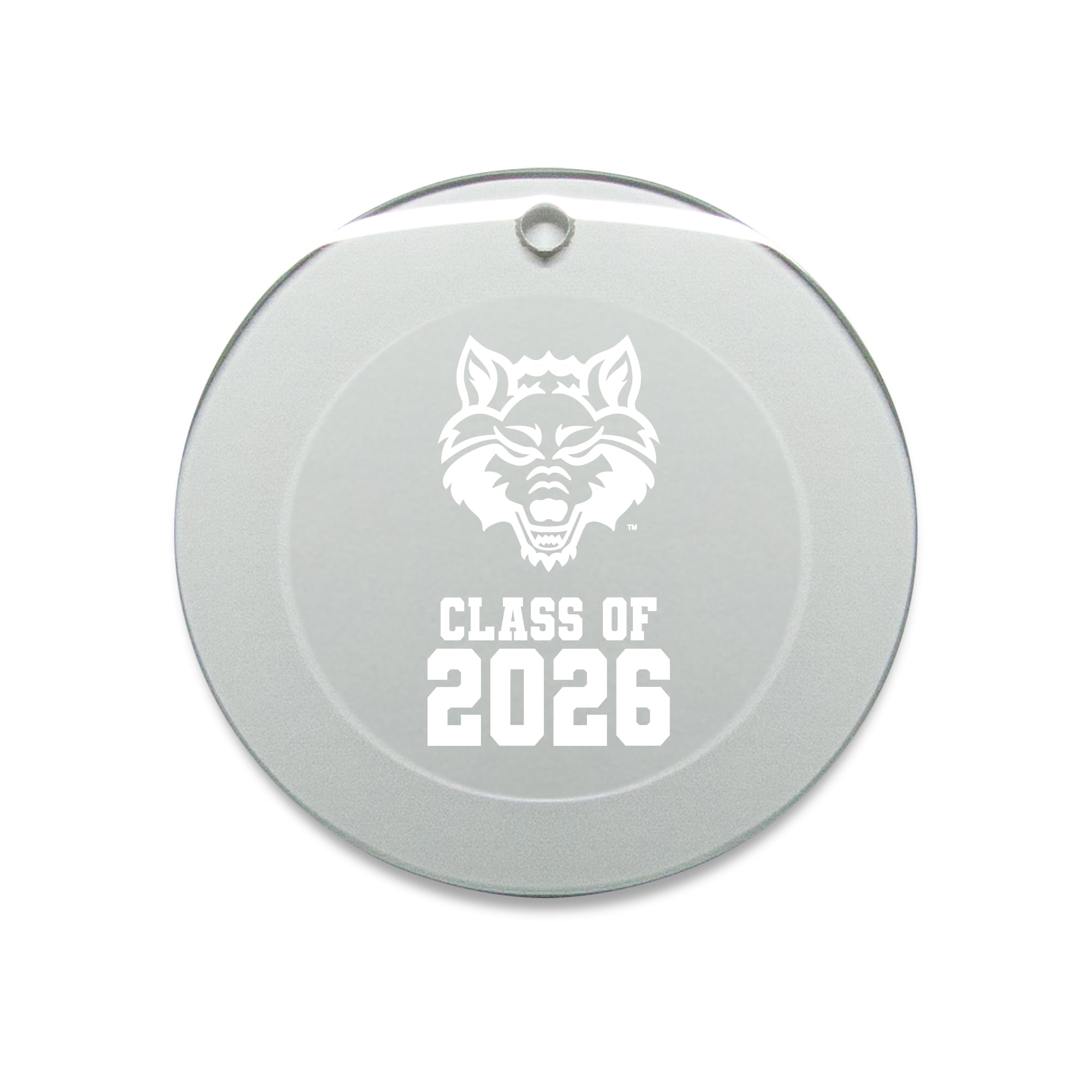 Jardine Arkansas State Red Wolves 3.25" Class of 2026 Round Glass Ornament