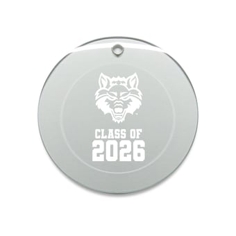 Jardine Arkansas State Red Wolves 3.25" Class of 2026 Round Glass Ornament