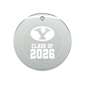Jardine BYU Cougars 3.25" Class of 2026 Round Glass Ornament