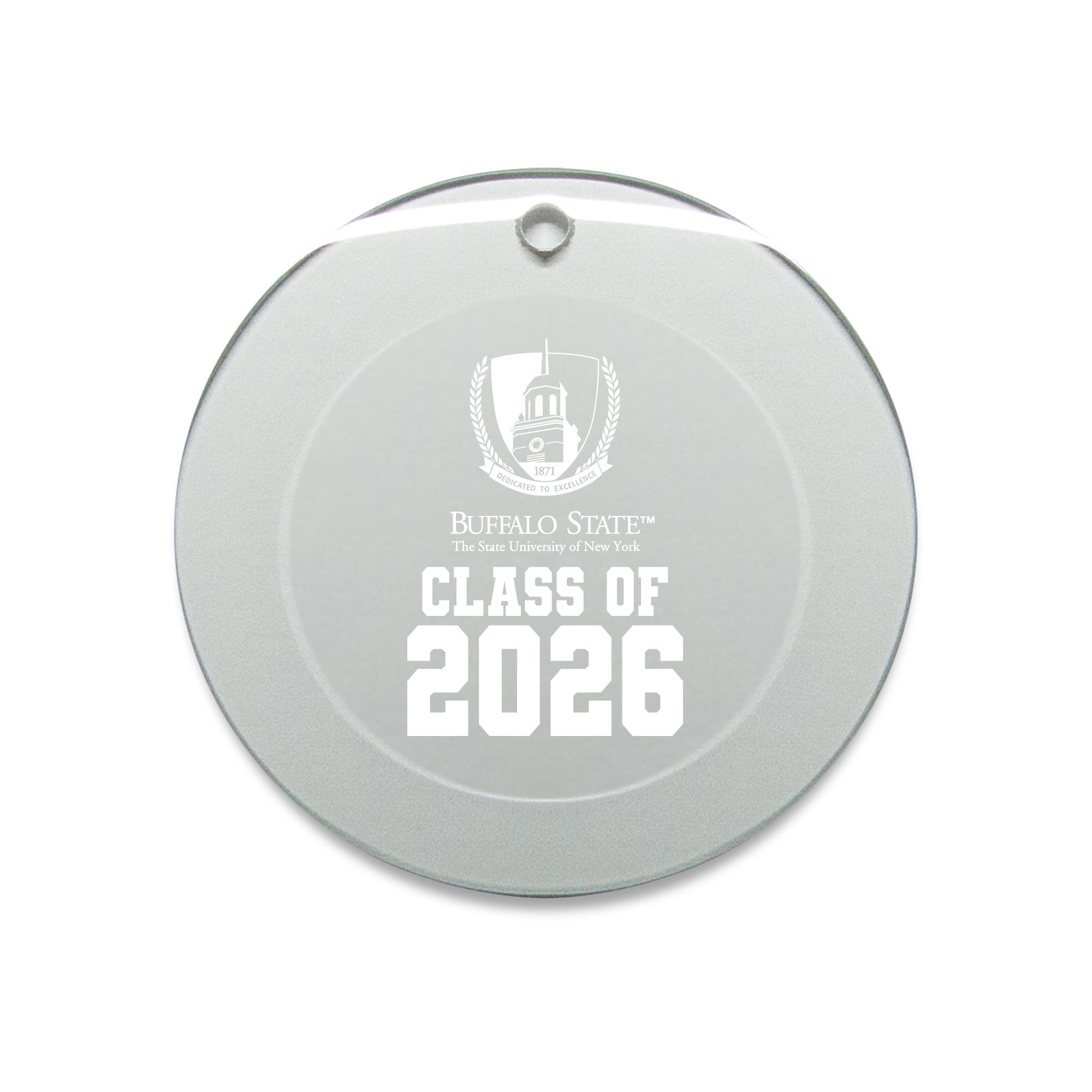 Jardine Buffalo State Bengals 3.25" Class of 2026 Round Glass Ornament