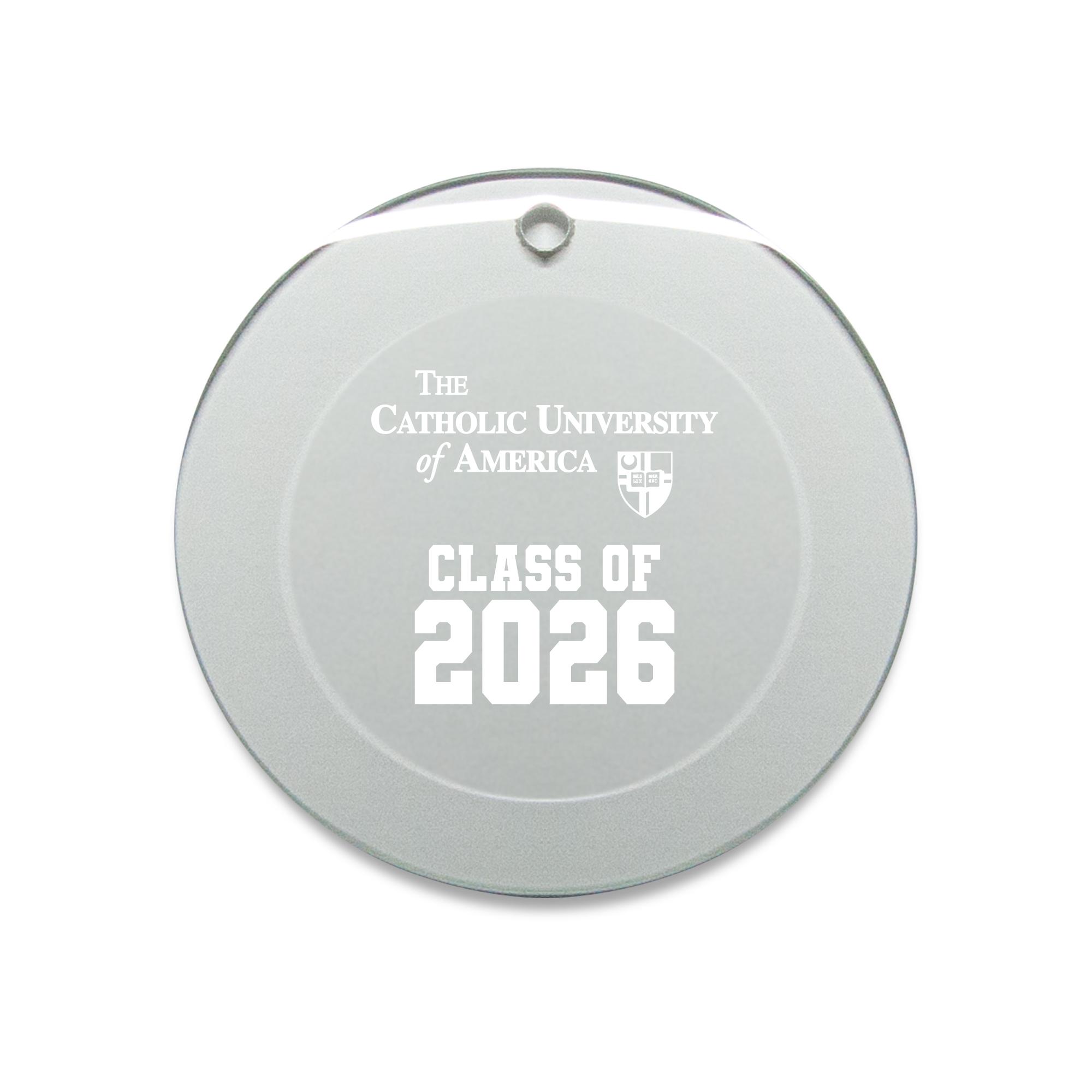 Jardine Catholic University Cardinals 3.25" Class of 2026 Round Glass Ornament