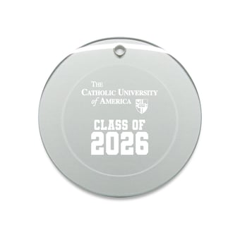 Jardine Catholic University Cardinals 3.25" Class of 2026 Round Glass Ornament
