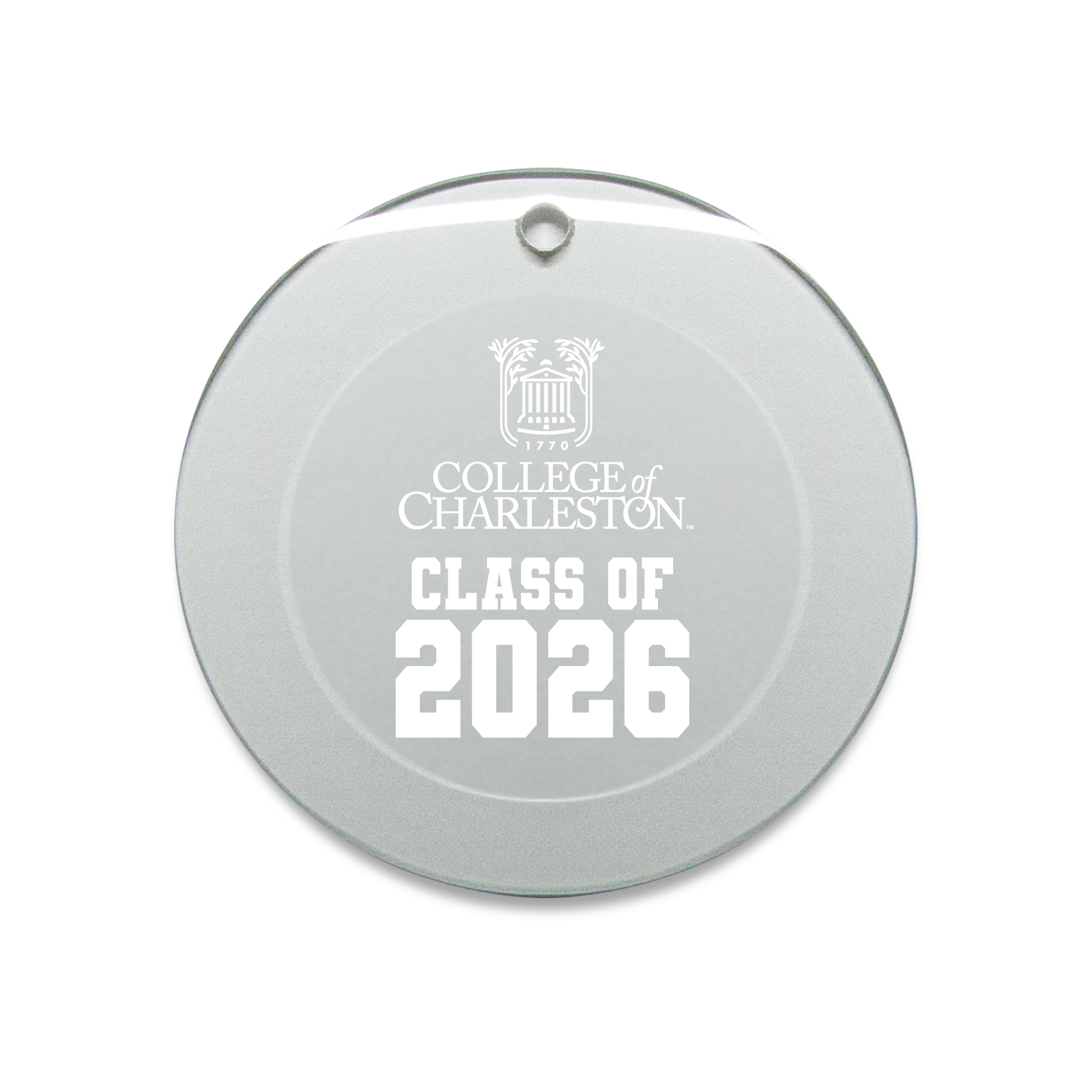 Jardine Charleston Cougars 3.25" Class of 2026 Round Glass Ornament